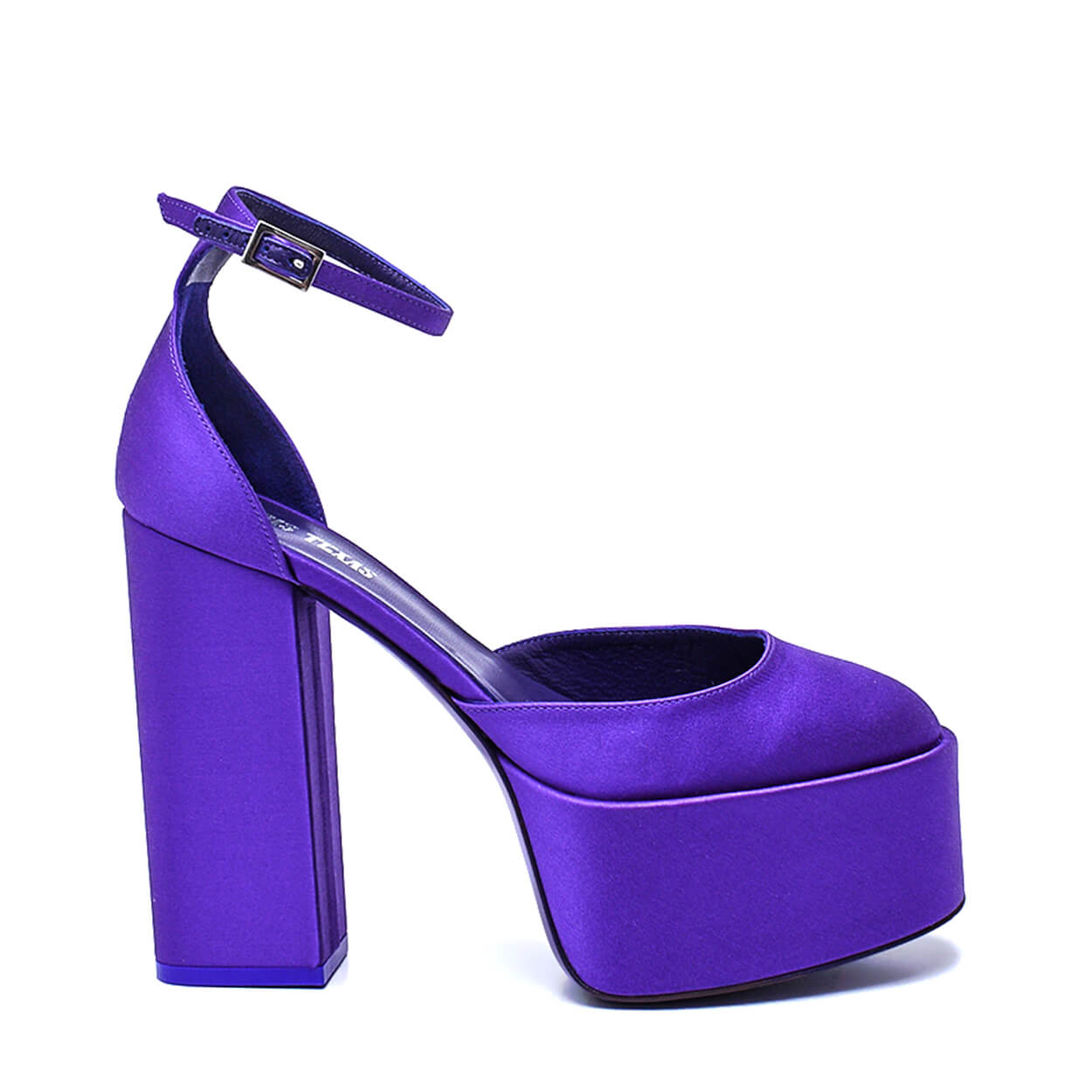 Paris Texas - Dalilah Purple Satin Platform Pumps 37.5